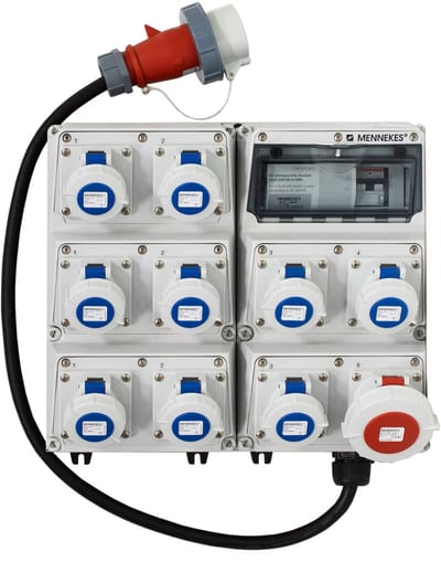 Socket Distribution Box 400V-32A 1X400V-32A 9X16A