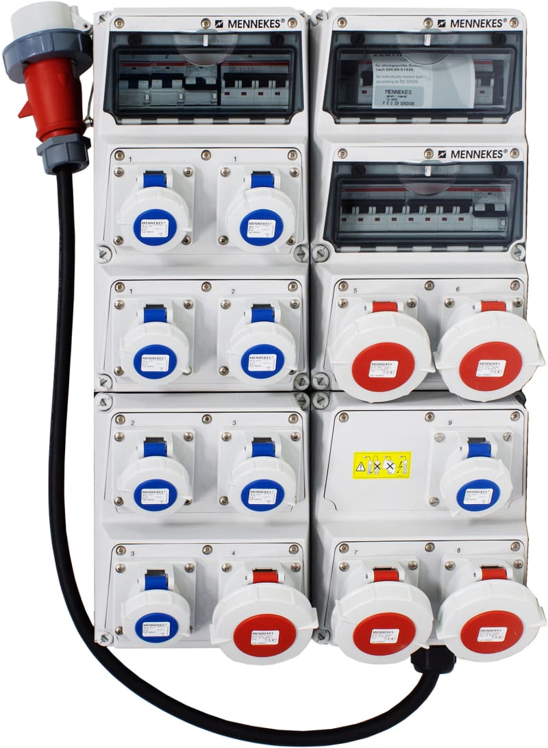 Socket Distribution Box 400V-32A 5X400V-32A 8X16A