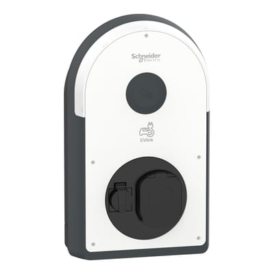 Schneider Electric Charging station, EVlink Pro AC/AC Metal, 22kW, 32A, 3P+N, T2S/TE socket-outlets, RDC-DD 6MA EVB3S22N4E1