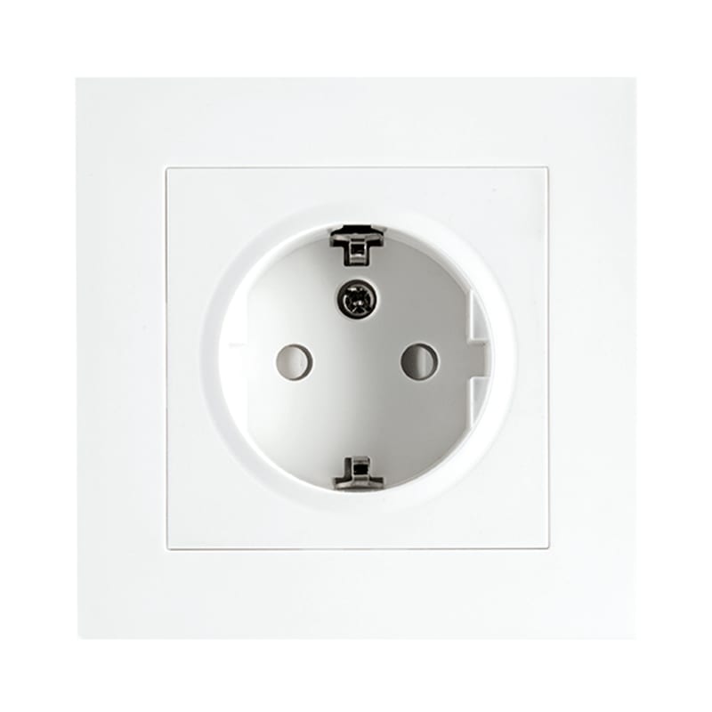 Socket IF, single, with earth, white (77000)
