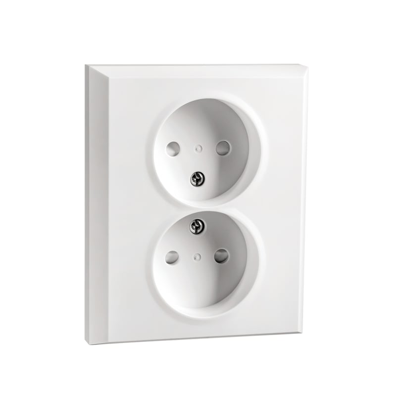 Socket IF Double without EARTH White (77100)