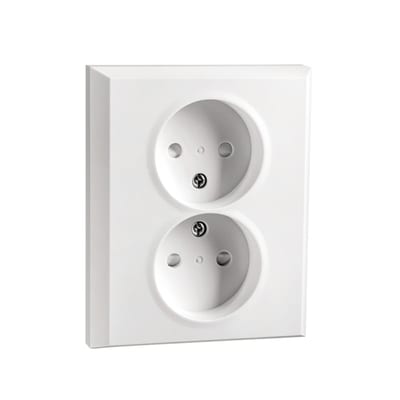 Socket IF Double without EARTH White