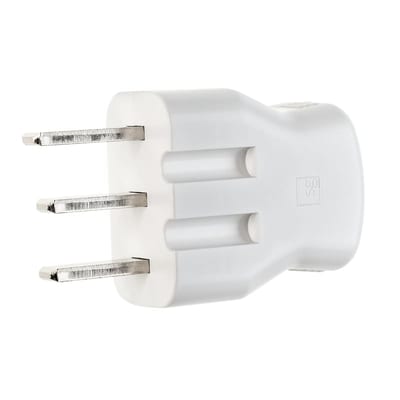 Cooker Plug 25A with Earth, White