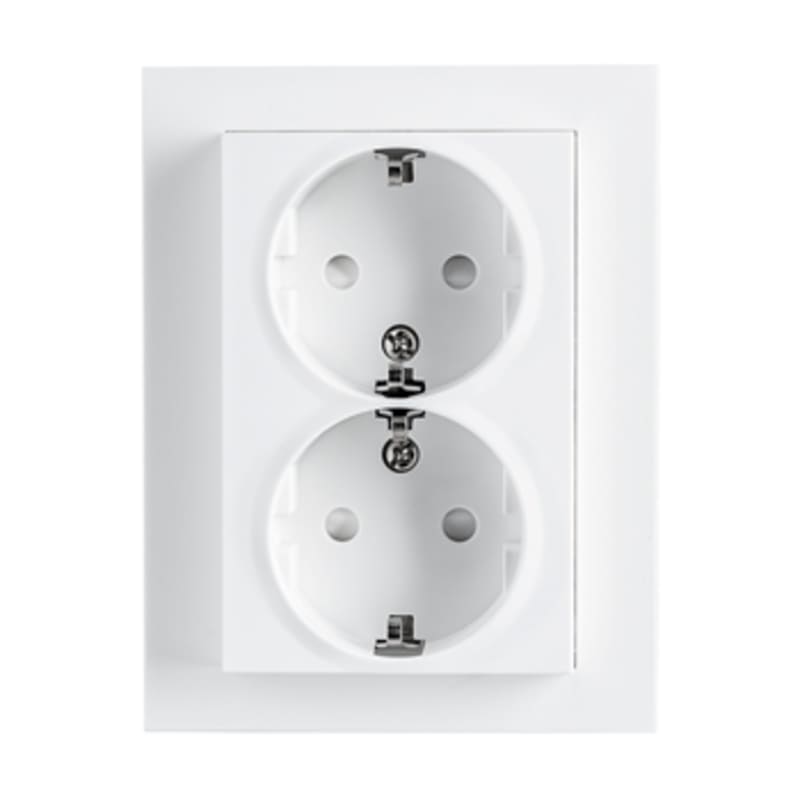Socket IF, double, refurbishment, with earth, white (1501507)