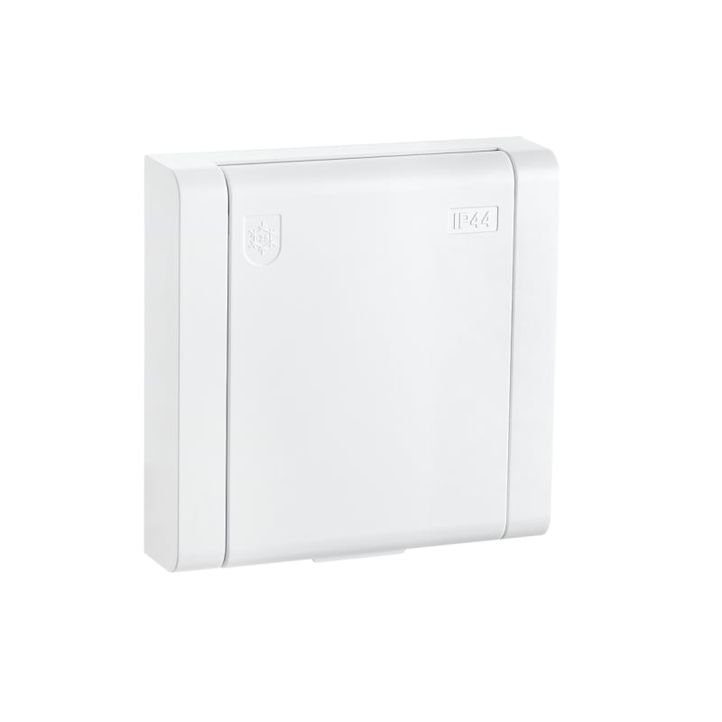 SG Armaturen 77080 IF IP44 Single Socket Outlet with Earth, White