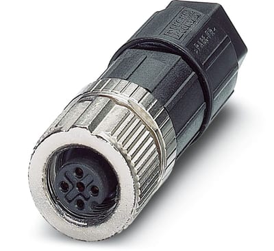 Phoenix Contact SACC-M12FS-5PL M Straight M12 Socket, 5-Pole, A-Coded