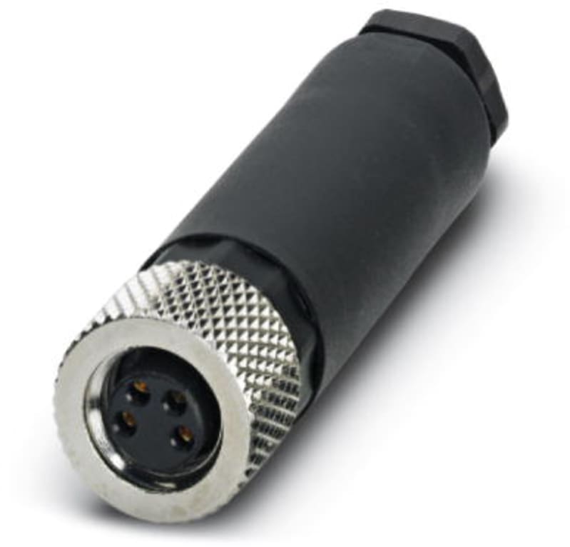 M8 Connector SACC-M 8FS-4CON-M-SW, 4-Pole, Straight Socket (1506891)