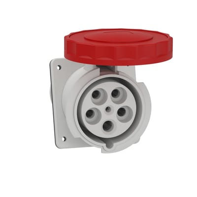 PratiKa Panel Socket Outlet, Angled, 125 A