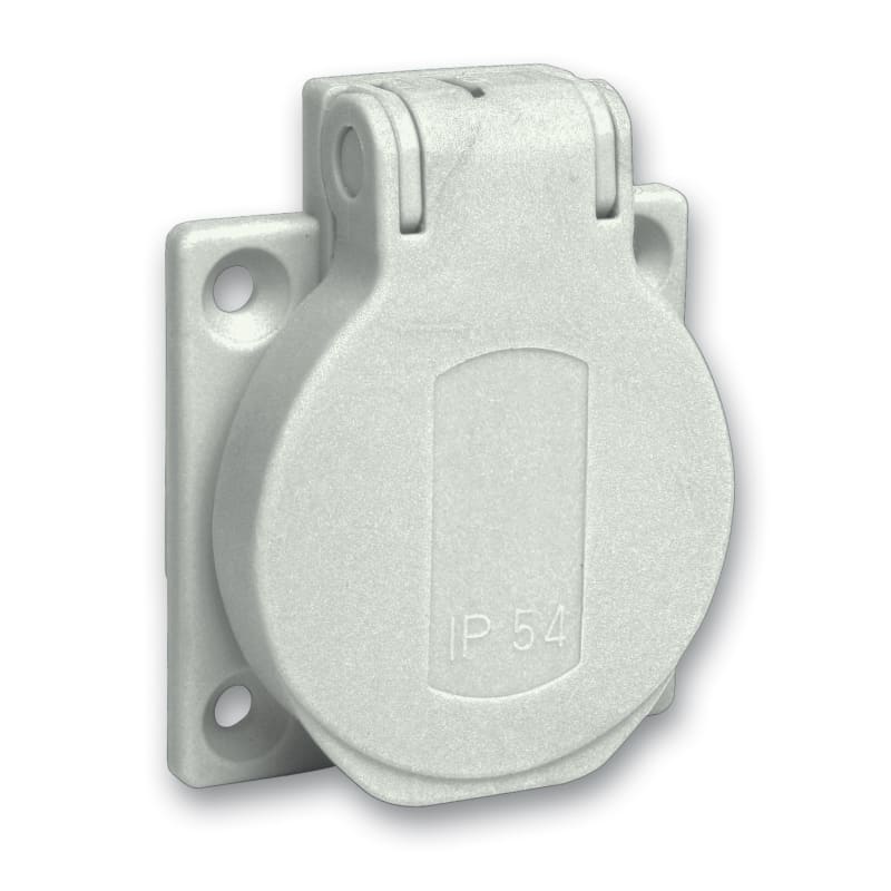 Schneider Electric Socket outlet, Mureva PK, Schuko Panel, 50X50, Gray, IP54 PKS51G