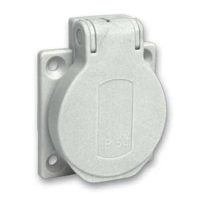 Schneider Electric Socket outlet, Mureva PK, Schuko Panel, 50X50, Gray, IP54 PKS51G