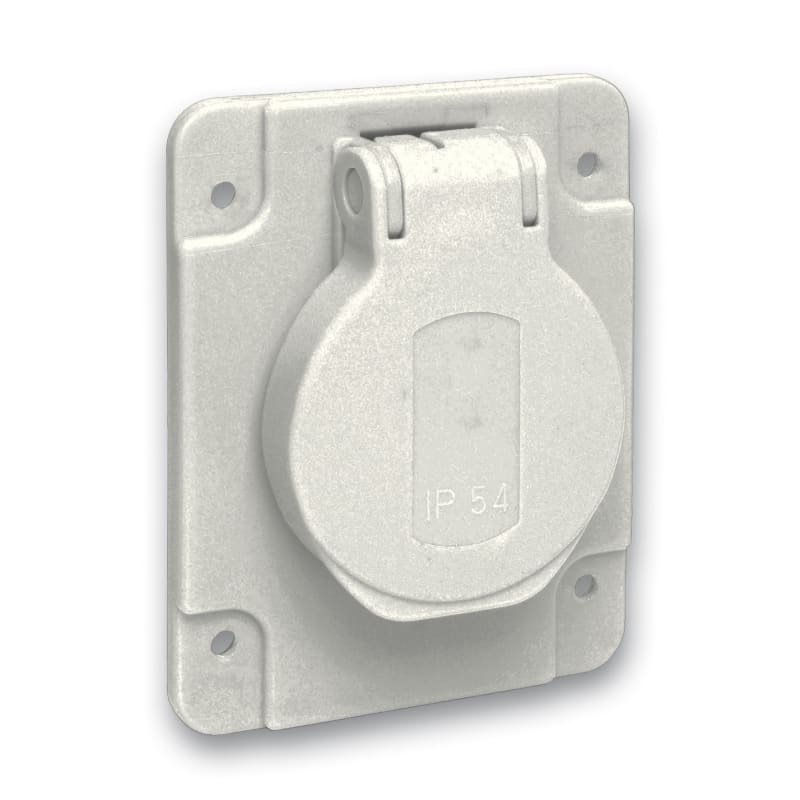 Schneider Electric Socket outlet, Mureva PK, Schuko Panel, 65X85, Gray, IP54 PKS61G