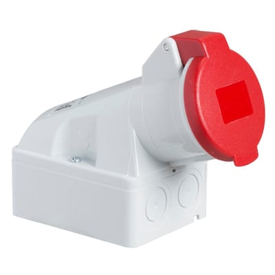 PratiKa Wall-Mounted Socket Outlet, Large, 16 A 3P+E 400 V (83108)