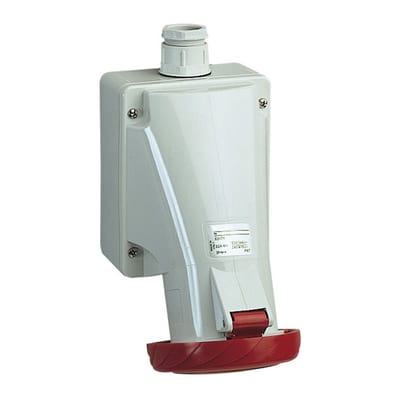 PratiKa Wall-Mounted Socket Outlet, Large, 16 A 3P+E 400 V (83158)