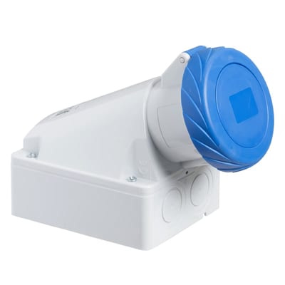 PratiKa Wall-Mounted Socket Outlet, Large, 32 A 3P+E 230 V
