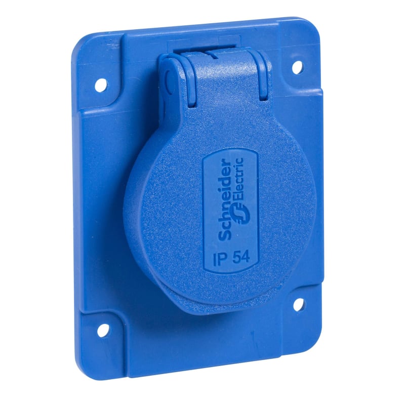 Socket. 2P 10/16A 65X85 blue B (PKS62B)