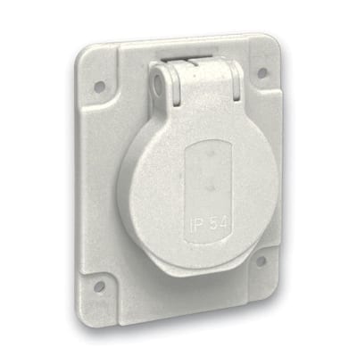 Socket. 2P 10/16A 65X85 grey B