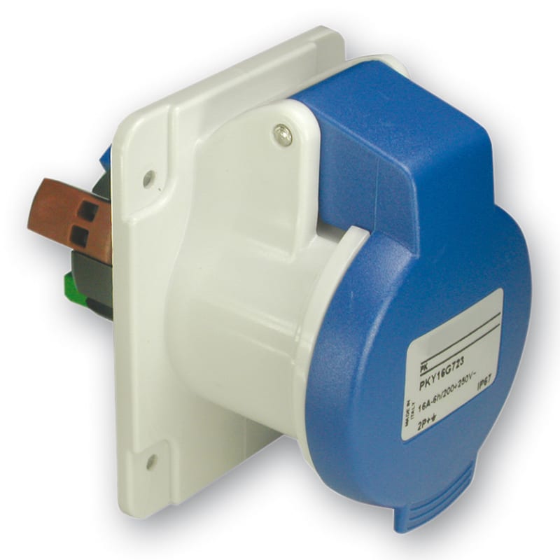Schneider Electric Socket, Mureva PK, panel-mounted, fast connection, 16A, 2P+E, 220V, IP44 PKY16G423