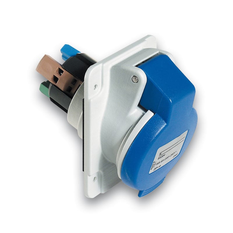 Schneider Electric Socket, Mureva PK, panel-mounted, fast connection, 32A, 2P+E, 220V, IP44 PKY32F423