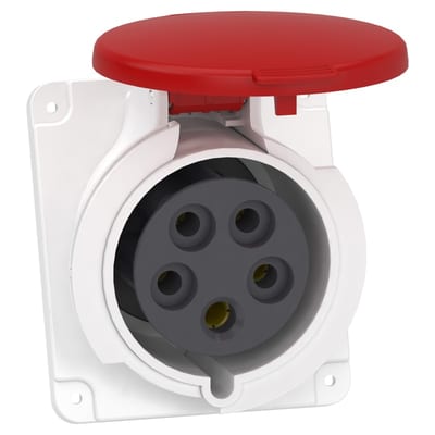 Schneider Electric Socket, Mureva PK, panel-mounted, fast connection, 32A, 3P+N+E, 400V, IP44 PKY32F435