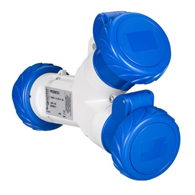 Schneider Electric Multiple adapter, Mureva PK, 2X16A, 220V, 2P+E, IP67 PKZM703