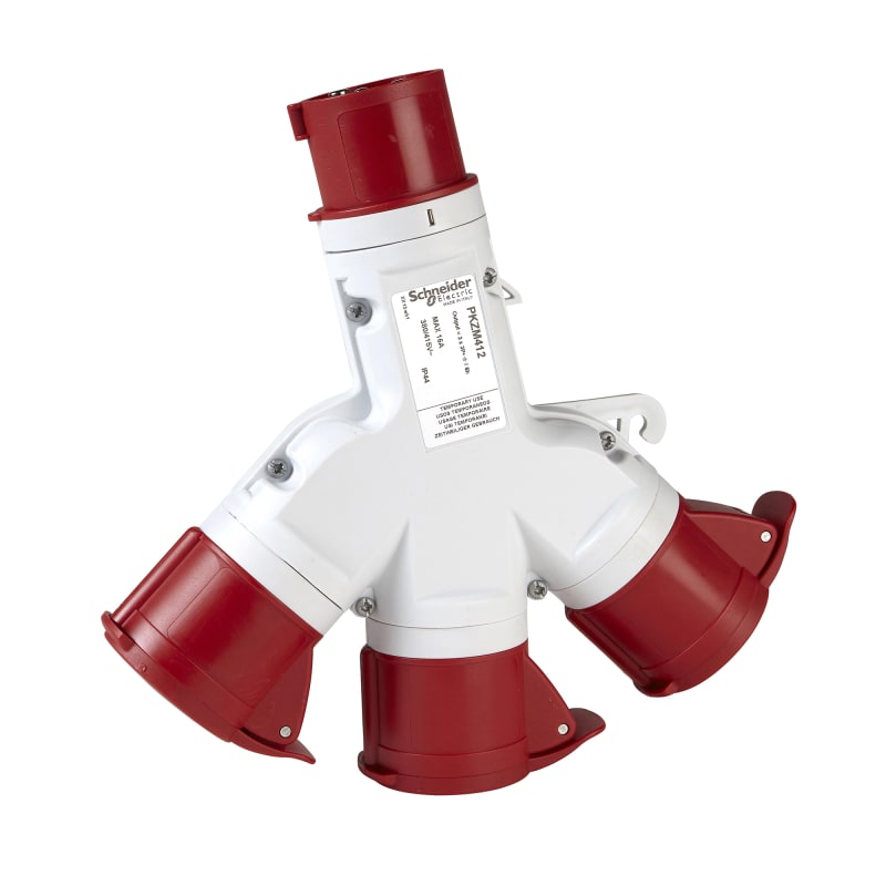 Coupler connector, 3-Way 16A 3P+E IP67 400V (PKZM712)