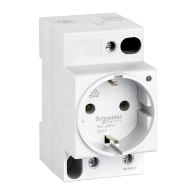 PC mod.socket 2P 16A with LED