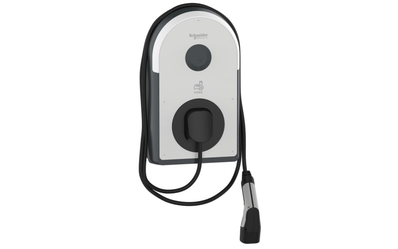 Schneider Electric Charging station, EVlink Pro AC/AC Metal, 7.4kW, 32A, 1P+N, T2 attached cable, RDC-DD 6MA, RCD Asi 30MA, MNx aux. EVB3S07NCA
