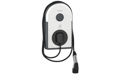 Schneider Electric Charging station, EVlink Pro AC/AC Metal, 22kW, 32A, 3P+N, T2 attached cable, RCD B-EV, MNx aux. EVB3S22NCB