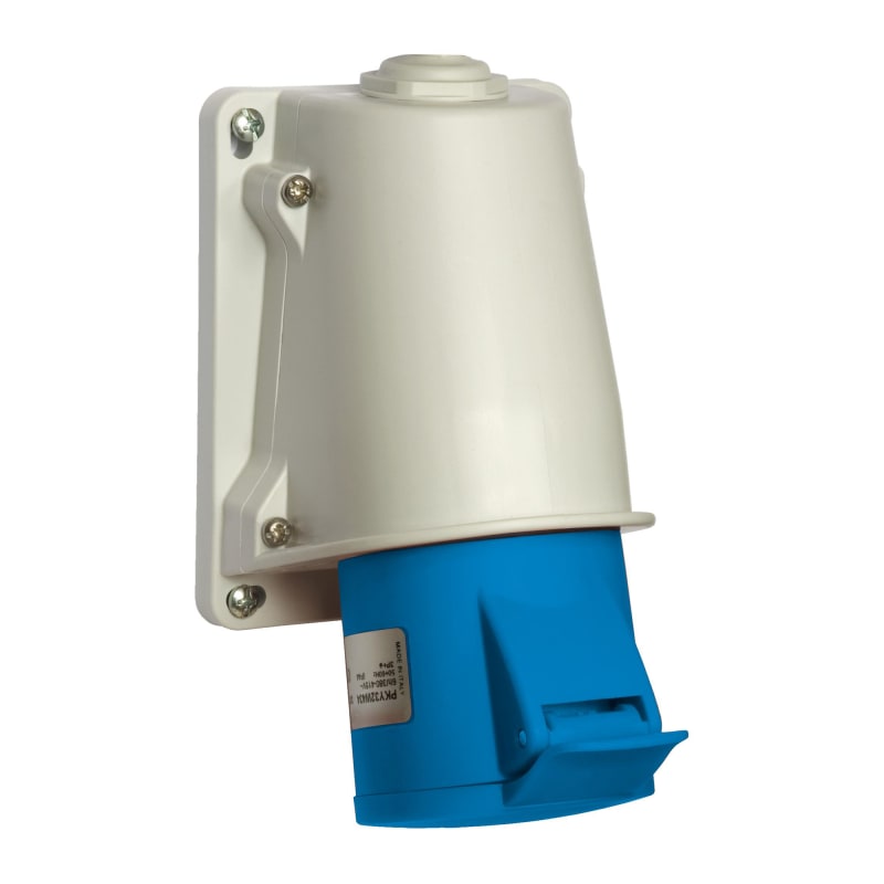 Schneider Electric PratiKa socket - fast - angled - 16A - 2P + E - 200...250 V AC - wall PKY16W423