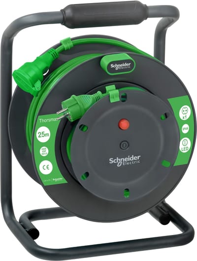 Schneider Electric Thorsman - Ext. lead 25M HO5VVF 3G1.5 IP44 Schuko IMT33151
