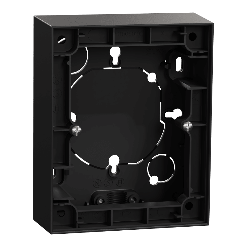 Jacket double recessed socket One Black (EKO50033)