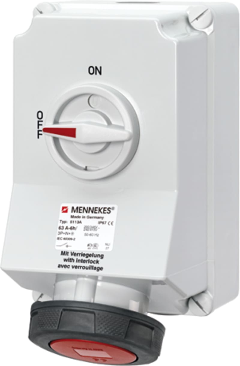 UK 5113A WCD DUO 63A/3P+O+A 400V