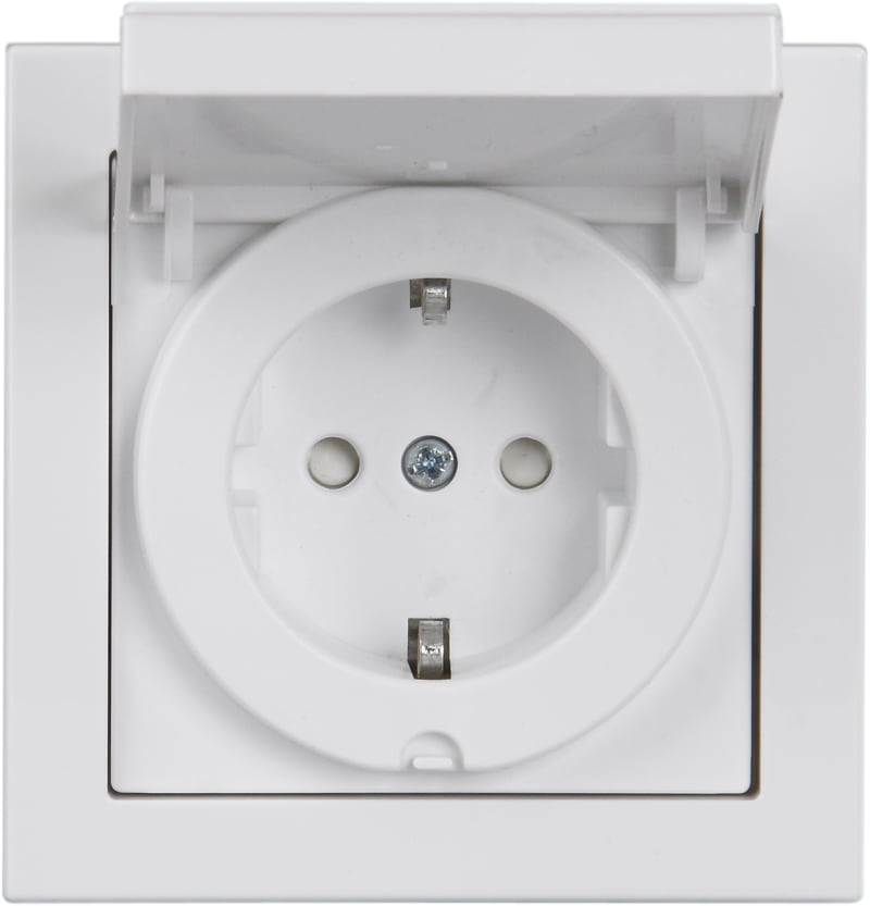 IMPRESSIVO recessed single socket, IP44, white (20EUJW-84)