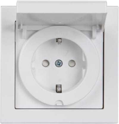 IMPRESSIVO recessed single socket, IP44, white
