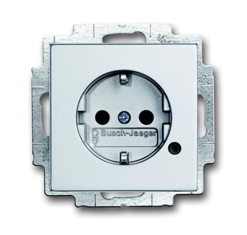 ABB Shuttered. DP (2 P + E) with transparent lens. LED colour green. 2CKA002013A5285