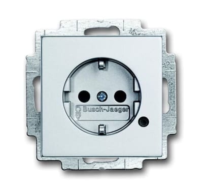 ABB Shuttered. DP (2 P + E) with transparent lens. LED colour green. 2CKA002013A5285