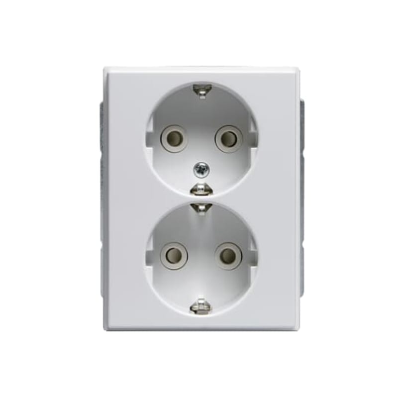 Impressivo In. DBL Socket without Frame White (302EUC-84)