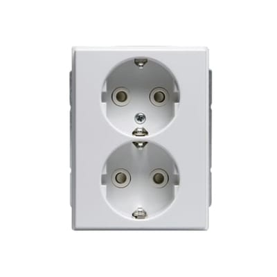 Impressivo In. DBL Socket without Frame White