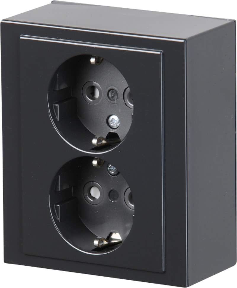 IMPRESSIVO ON Double SOCKET Anthracite (402EA-81)