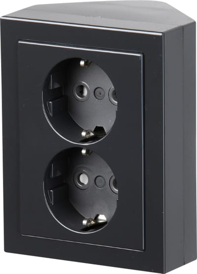 Impressivo ON Double Socket Corner Anthracite