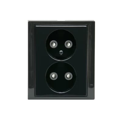 IMPRESSIVO In. Double SOCKET without EARTH Anthracite