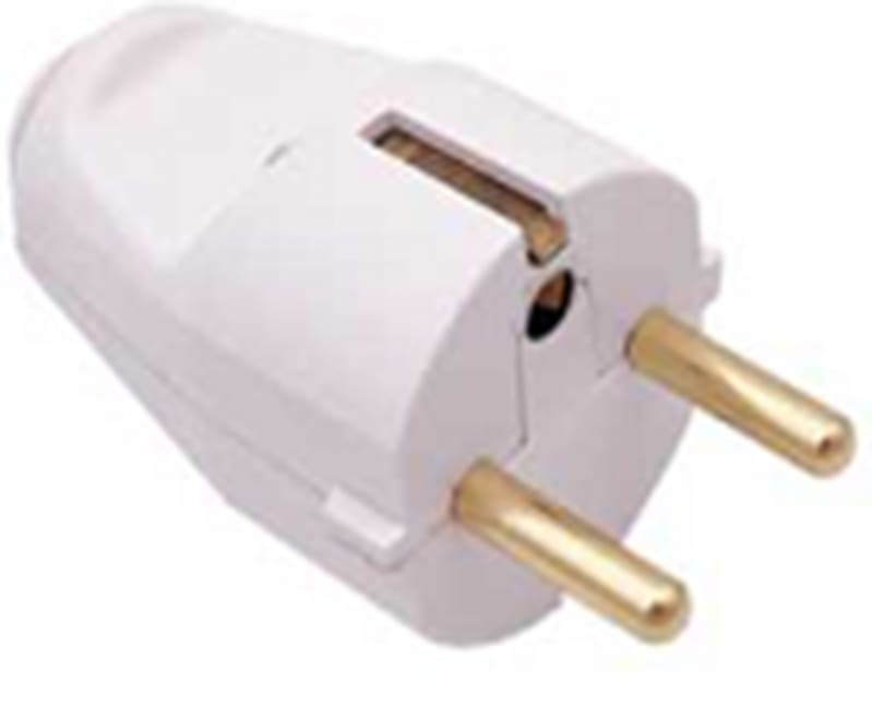PLUG 16A/250V~ IP20 White (20161)