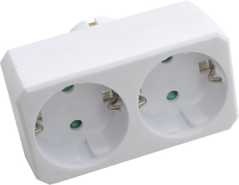 Adapter 2-Way 16A 250V~ IP20 White (20162)