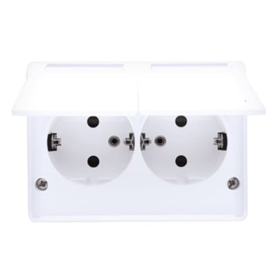 Double IP44 PVG SCREW White S54