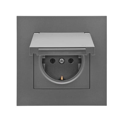Socket Outlet Flush Single IP44 with Earth Screw S55