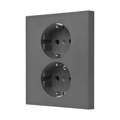 Urmet 1505759 Flush-Mounted Double Socket with Earth, Screw Terminal, S55