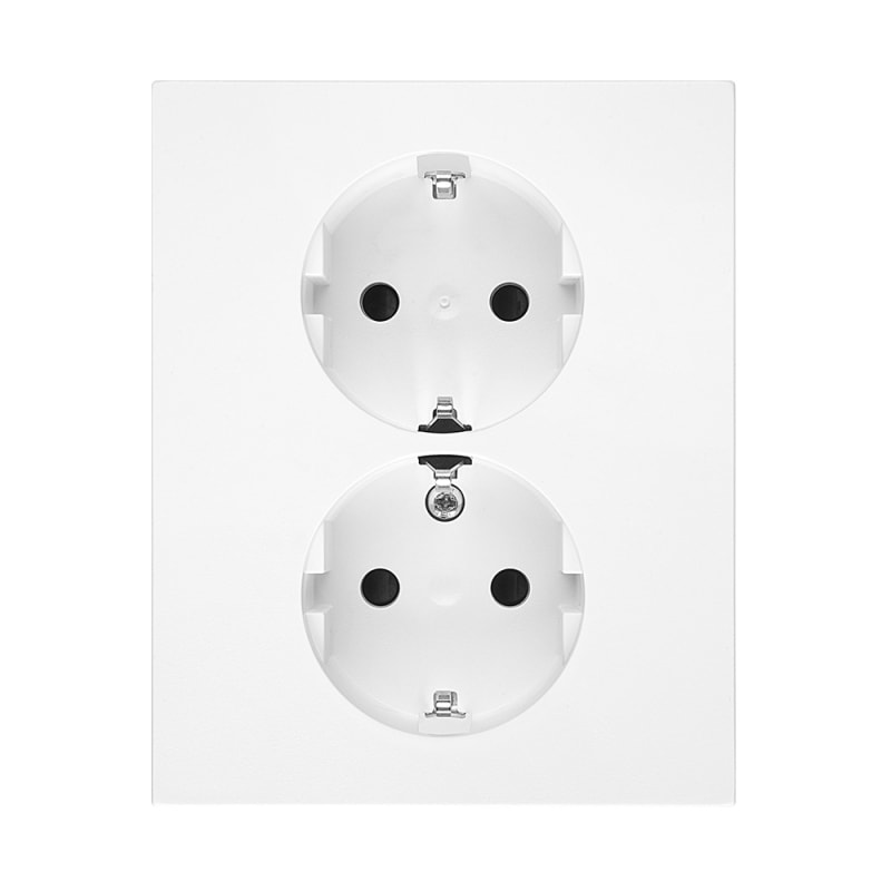 Urmet Flush-Mounted Double Socket Outlet 16A 250V (1505763)