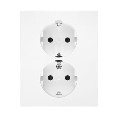 Urmet Flush-Mounted Double Socket Outlet 16A 250V
