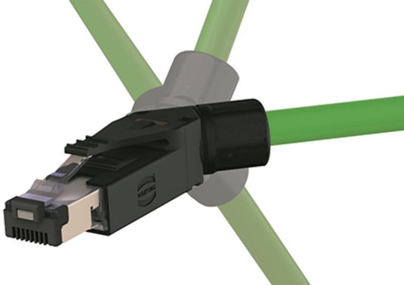 RJI RJ45 PN plug CAT5, 4P IDC angled (9451511121)