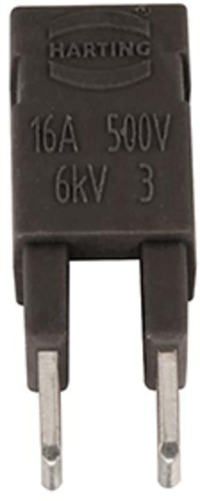 Jumper Across 2X1 black 16A